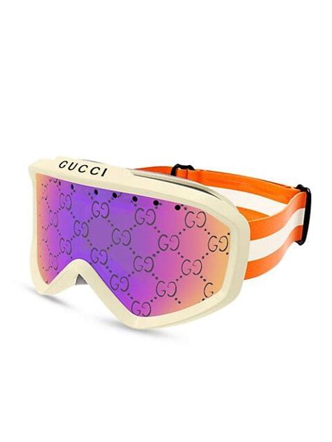 maschera sci gucci|Gucci Guccissima Mirrored Mask Injection Ski Goggles.